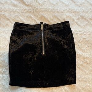 Black velvet skirt